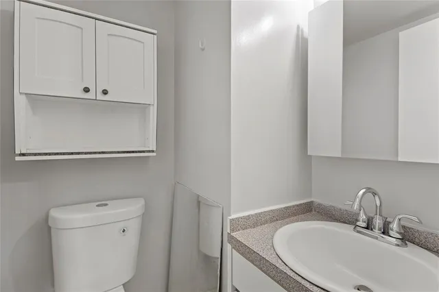 a bathroom with a sink and a toilet