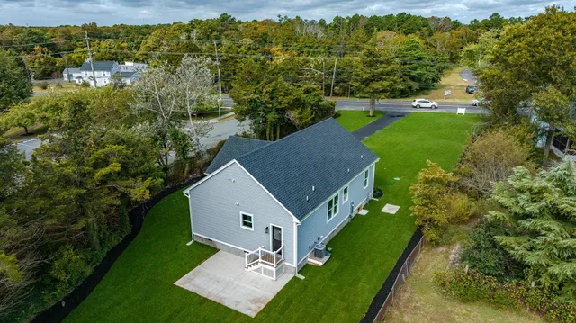 an aerial view of multiple house