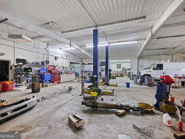 a view of a city with mountains in the background