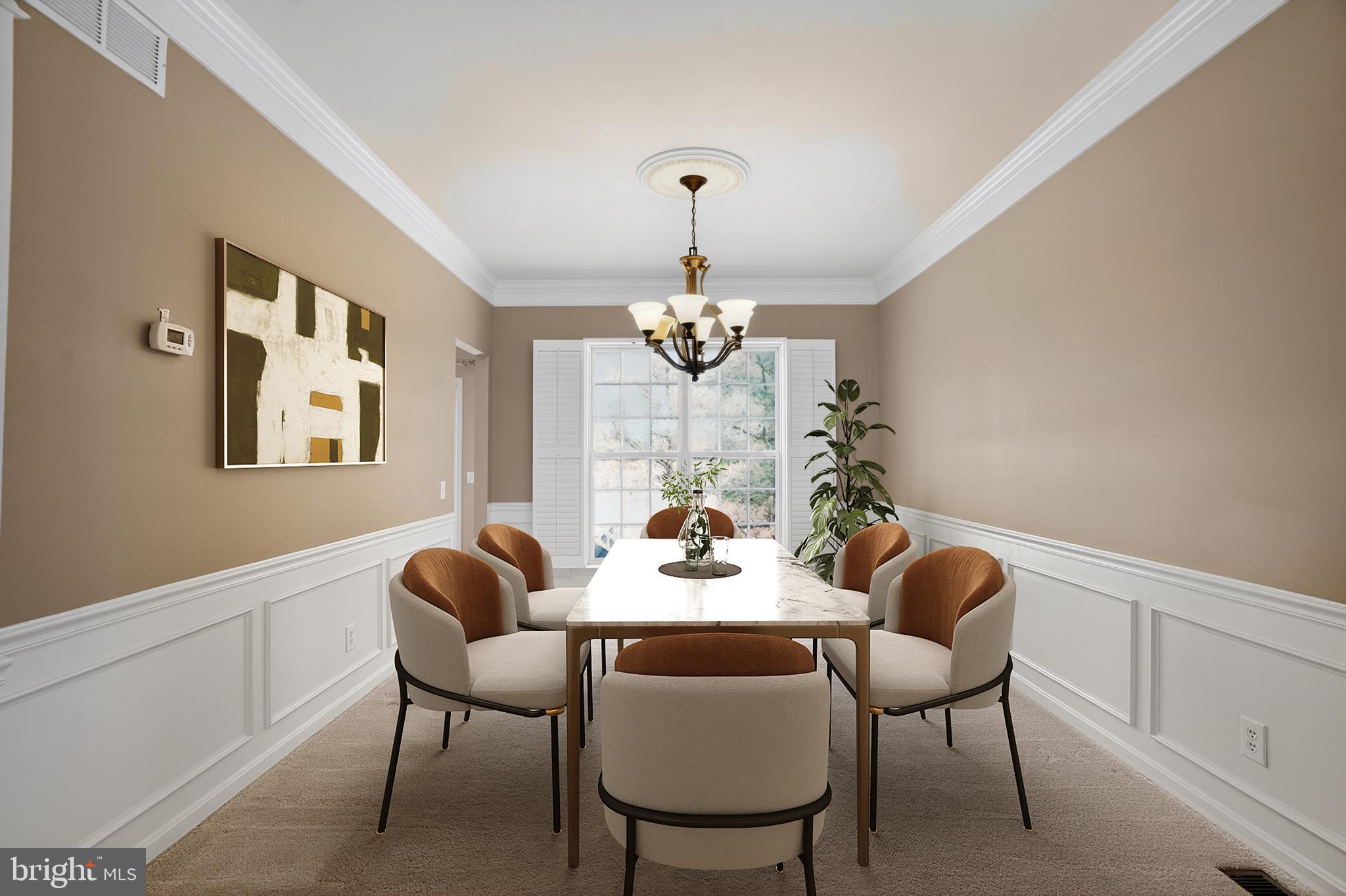 694 Churchill Road Chester Springs, PA 19425 - Photo 4 of 49 a dining room with furniture a chandelier and window