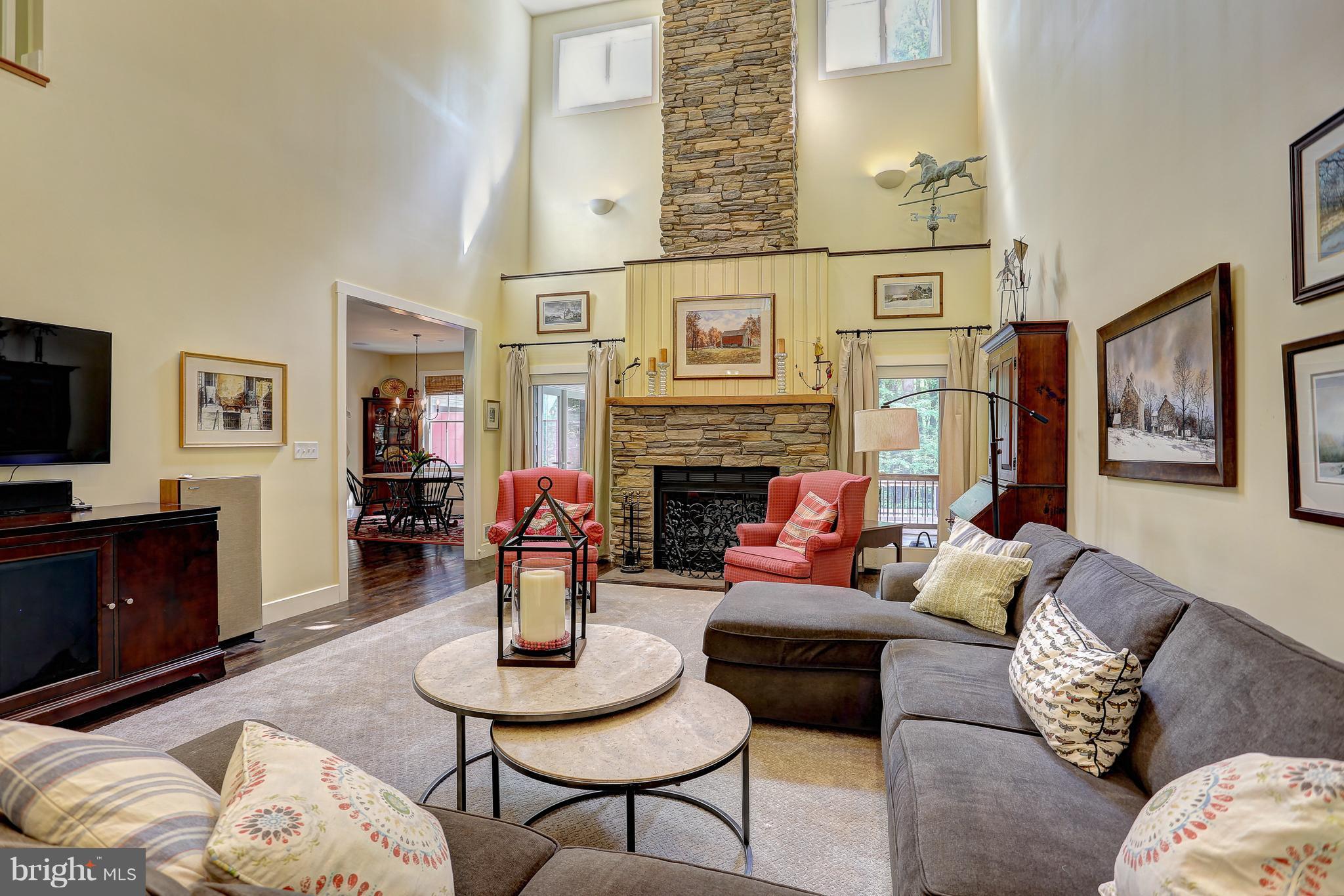 16526 Dubbs Road Sparks, MD 21152 - Photo 8 of 29 a living room with furniture a flat screen tv and a fireplace