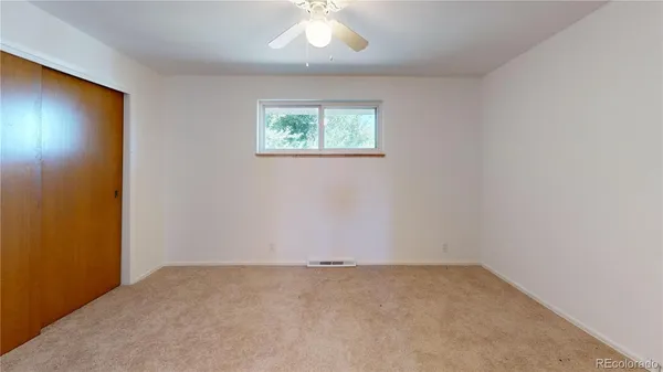 an empty room with a window