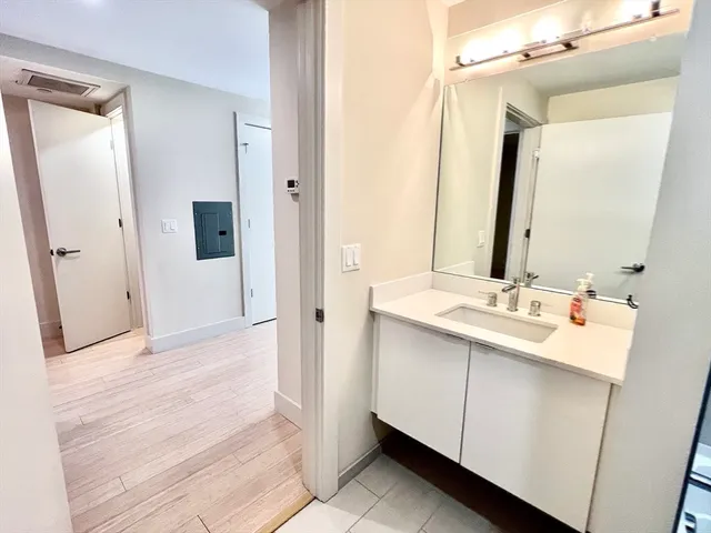 a view of a glass door