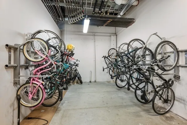 a view of a building with a street