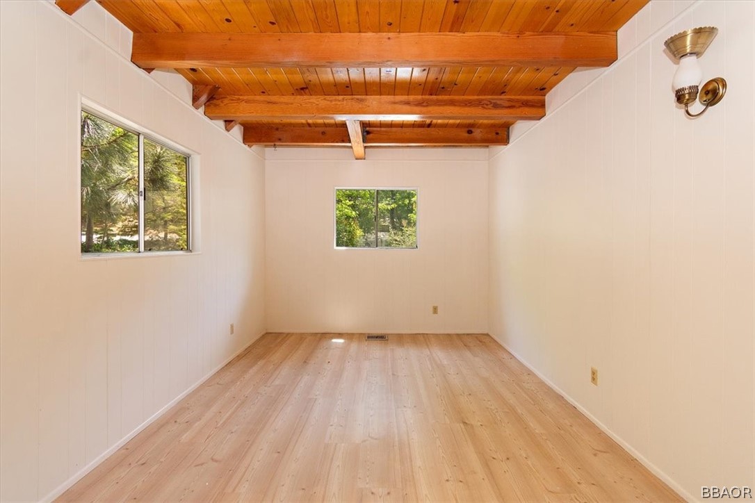 420 Lark Road Wrightwood, CA 92397 - Photo 11 of 25 a view of a garage with a window