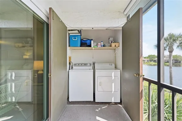 a view of storage and utility room