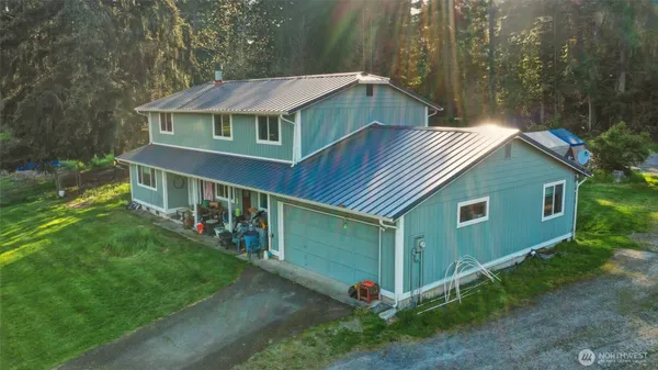 a aerial view of a house