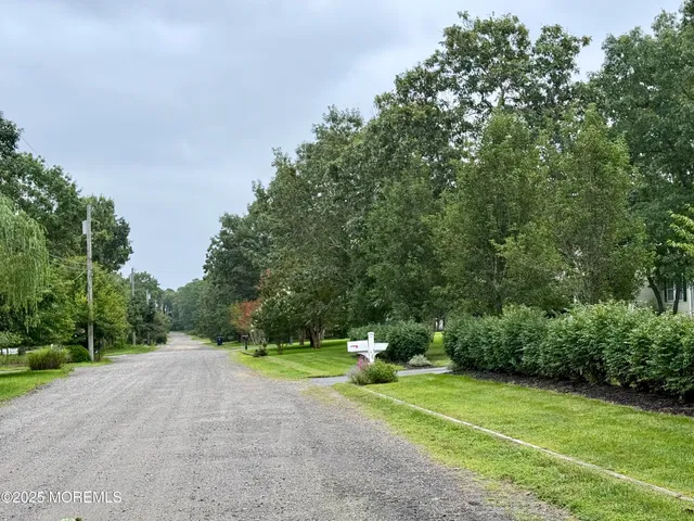 a view of a field with trees