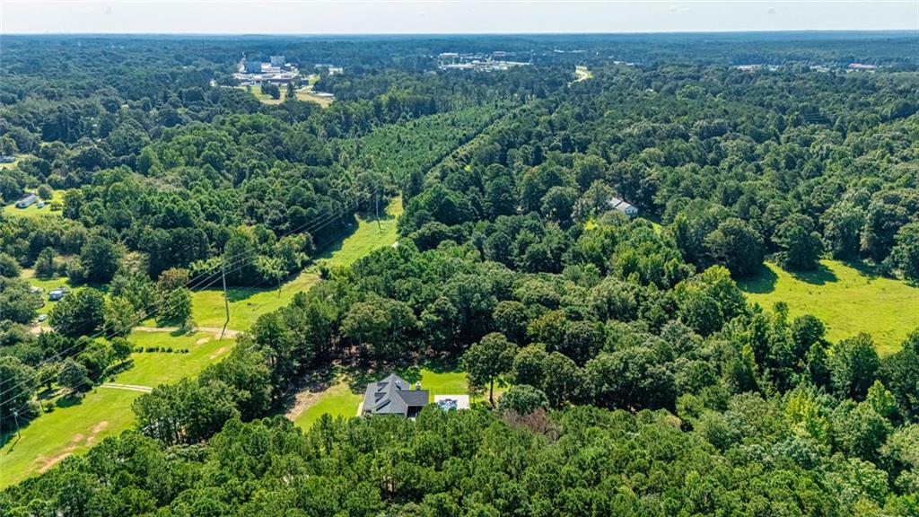 696 Highway 18 Barnesville, GA 30204 - Photo 56 of 57 an aerial view of a houses with a lush green hillside
