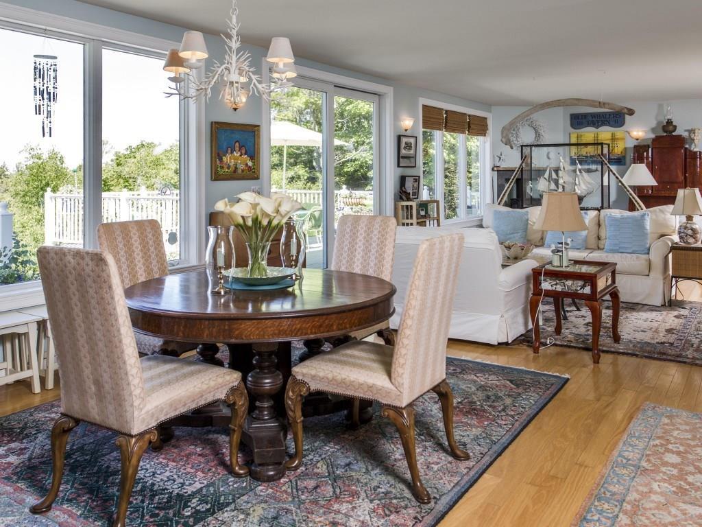 7 Spyglass Hl Road East Boothbay, ME 04544 - Photo 16 of 35 Dining room open to kitchen and...