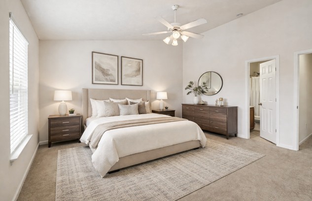 1791 Red Jacket Drive Antioch, TN 37013 - Photo 27 of 48 a bedroom with a bed and a chandelier