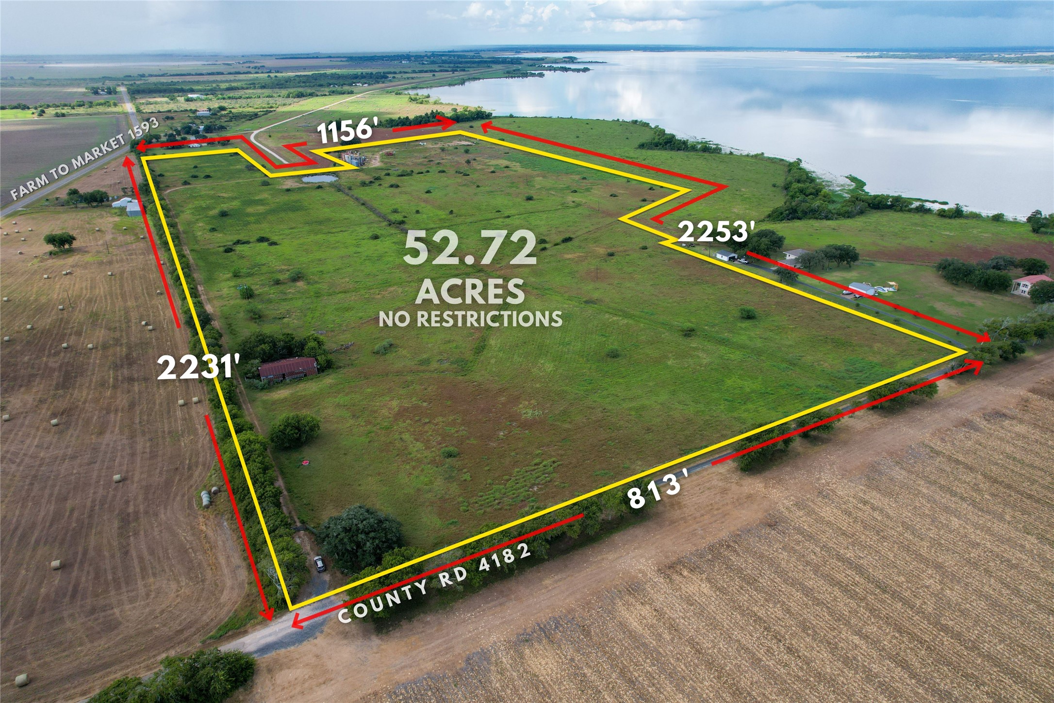 0 F M 1593 Ganado, TX 77962 - Photo 6 of 40 an sign on the side of a road