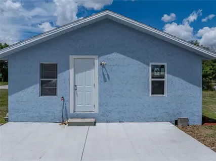 a backyard of a house