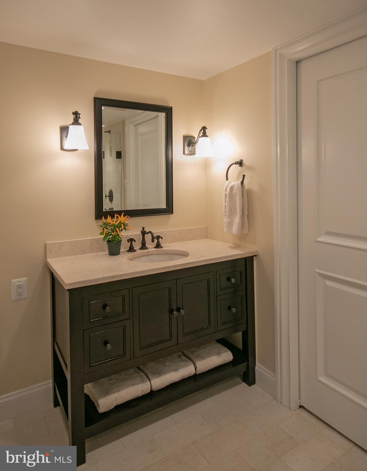 684 Springvale Road Great Falls, VA 22066 - Photo 22 of 27 a bathroom with a double vanity sink and mirror