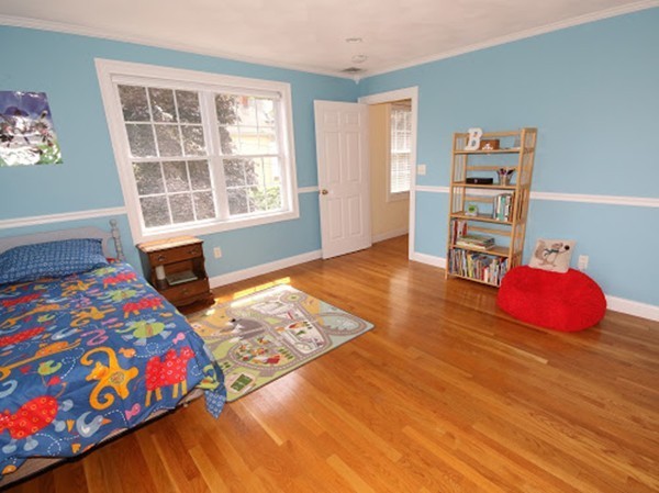 5 Melvin Street, Unit B Wakefield, MA 01880 - Photo 24 of 28 a bedroom with a bed and wooden floor