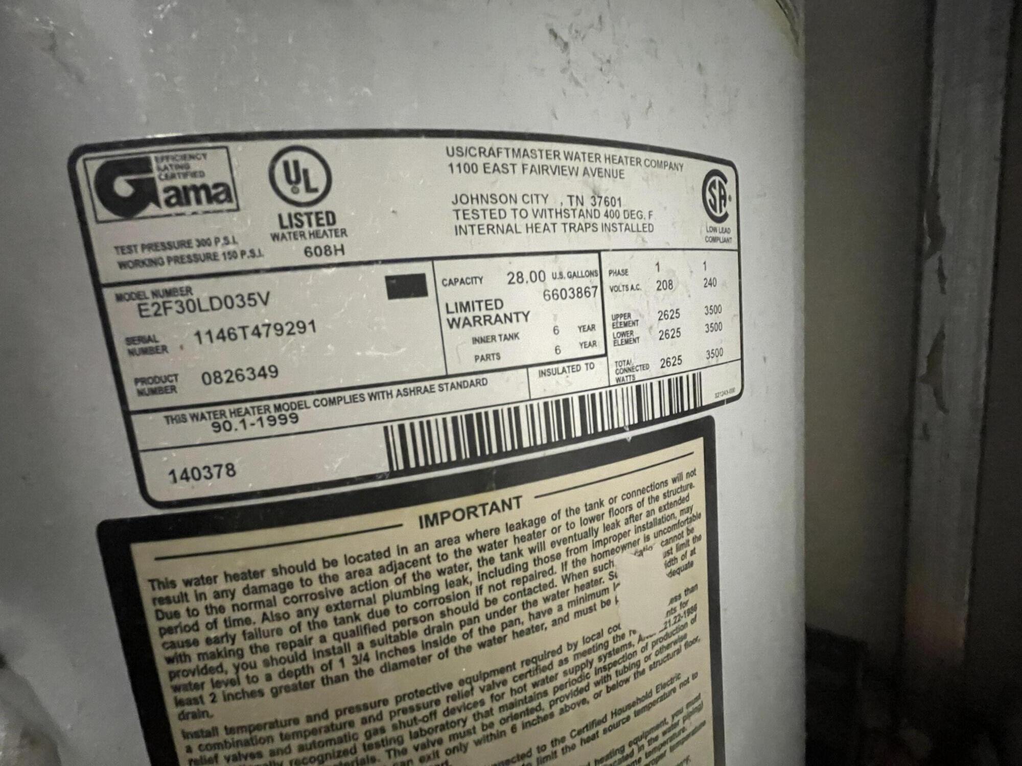 9500 Southwest 3rd Street, Unit 233 Boca Raton, FL 33428 - Photo 22 of 25 WATER HEATER 2017