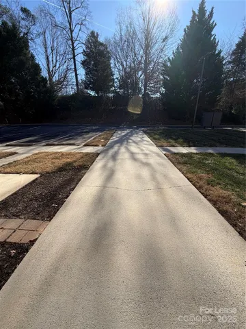 a view of backyard with green space