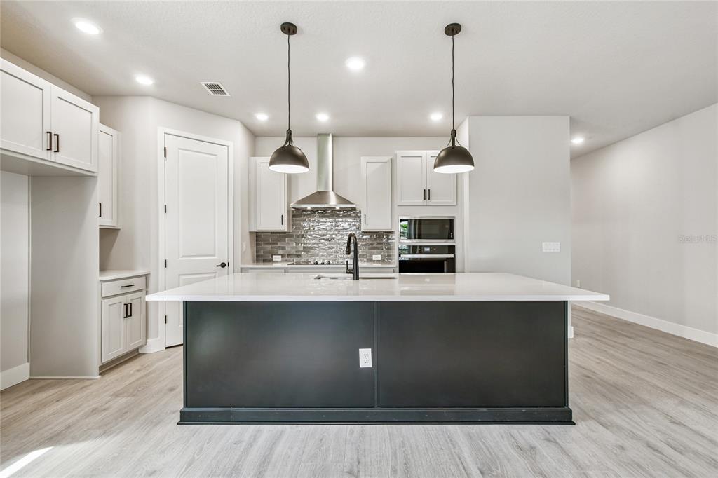 11743 Full Moon Loop Parrish, FL 34219 - Photo 4 of 42 a large kitchen with kitchen island a sink stainless steel appliances and cabinets