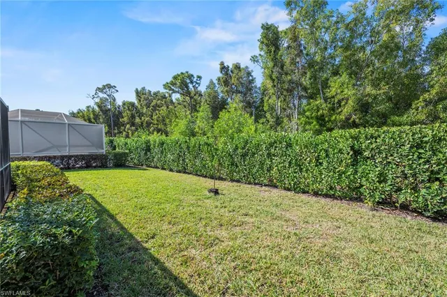 a view of a backyard