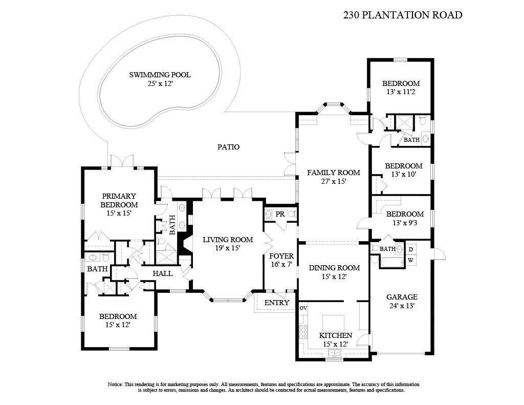 230 Plantation Road Palm Beach, FL 33480 - Photo 29 of 29 230 Floorplan