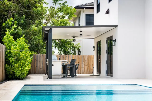 a view of outdoor space with seating area