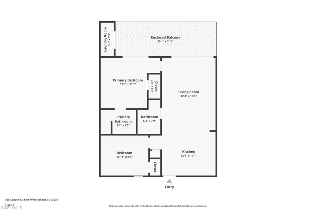 855 Lagoon Street, Unit 4 Fort Myers Beach, FL 33931 - Photo 40 of 40 a picture of a floor plan