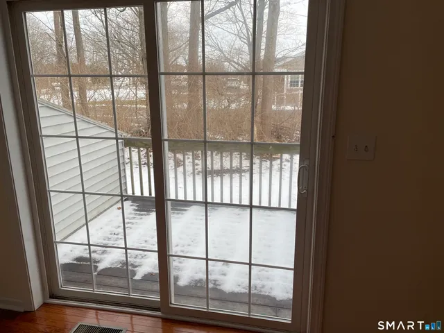 a view of a gate and outdoor space