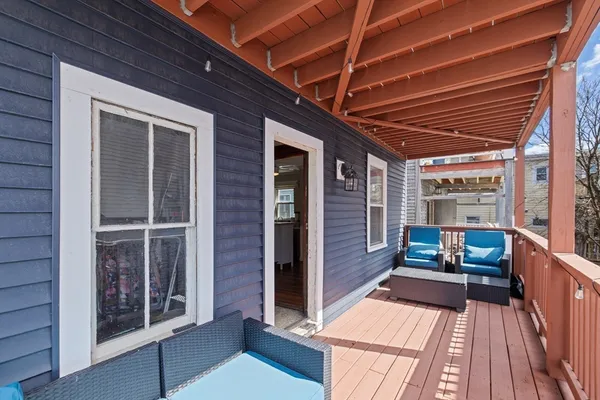 a view of outdoor space with seating area