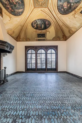 a view of front door with couch