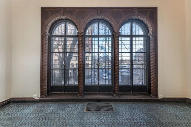 a front view of a house with entertaining space