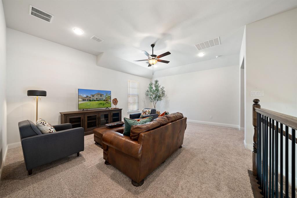 11705 Little Elm Creek Road Flower Mound, TX 76226 - Photo 23 of 39 a living room with furniture and a flat screen tv