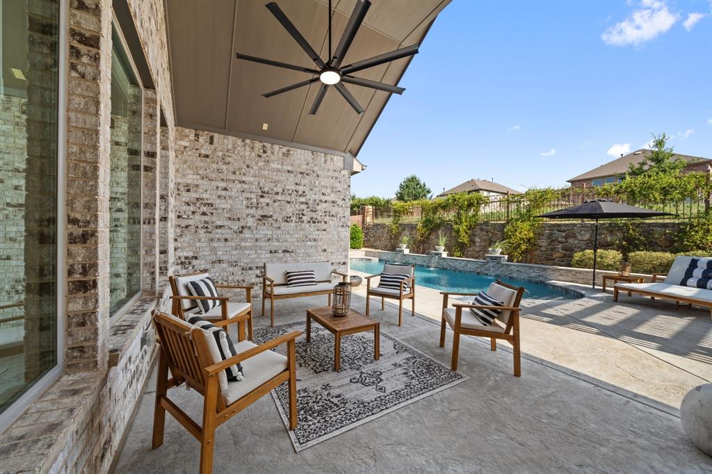 11705 Little Elm Creek Road Flower Mound, TX 76226 - Photo 31 of 39 a view of a terrace with furniture and a potted plant