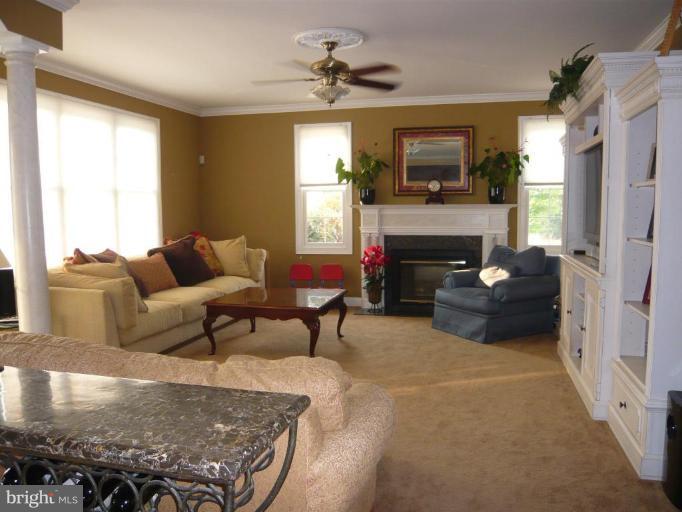 4801 Broom Drive Olney, MD 20832 - Photo 6 of 19 a living room with furniture a fireplace and a flat screen tv