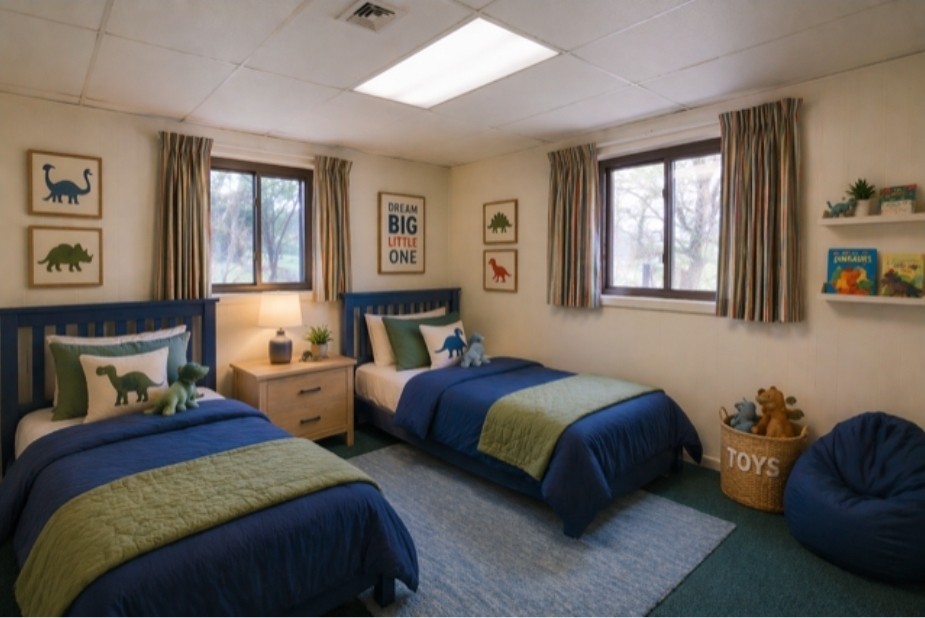 305 Myers Terrace Carthage, TN 37030 - Photo 47 of 75 a bedroom with two beds and a large window