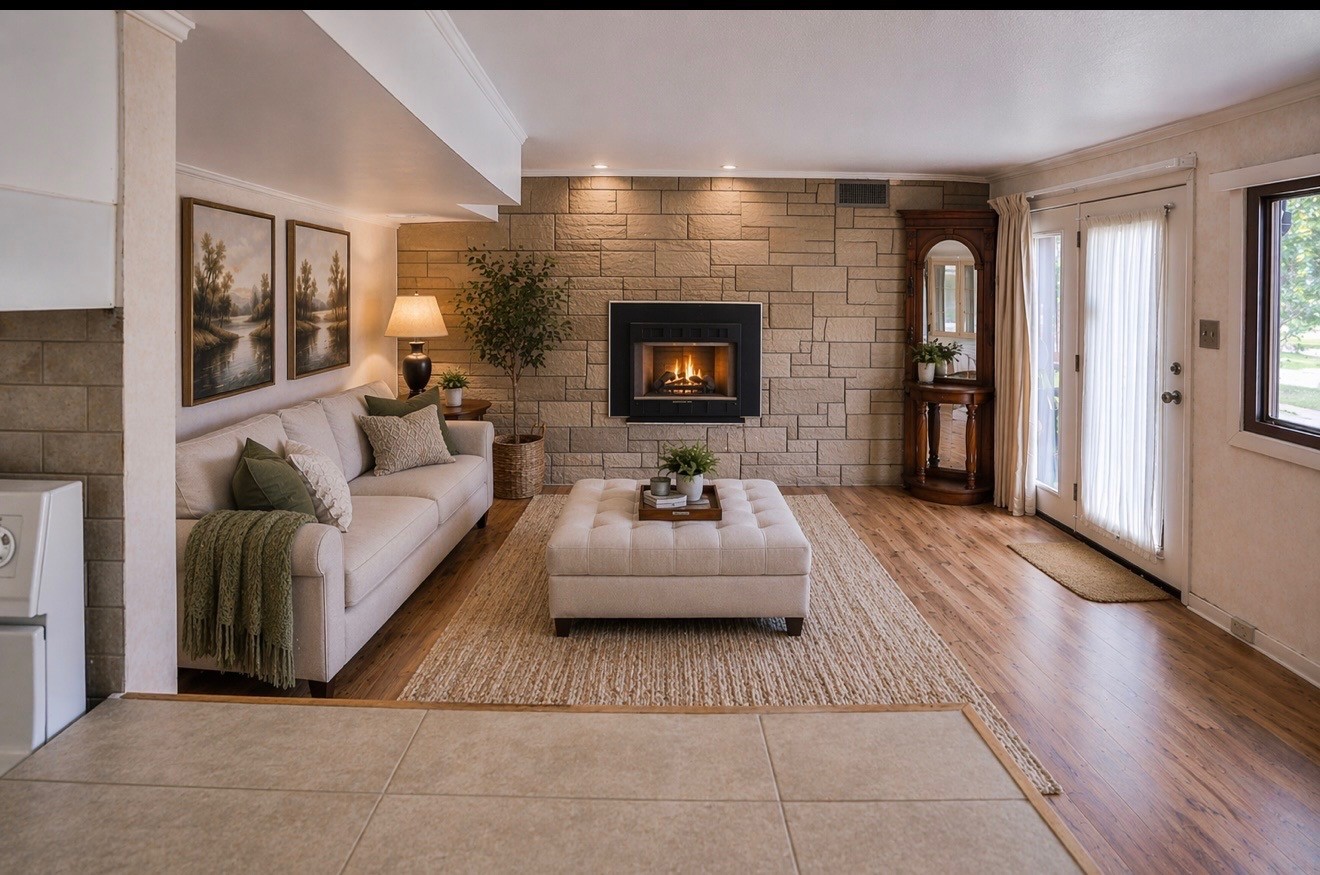 305 Myers Terrace Carthage, TN 37030 - Photo 53 of 75 a living room with furniture and a fireplace with wooden floor