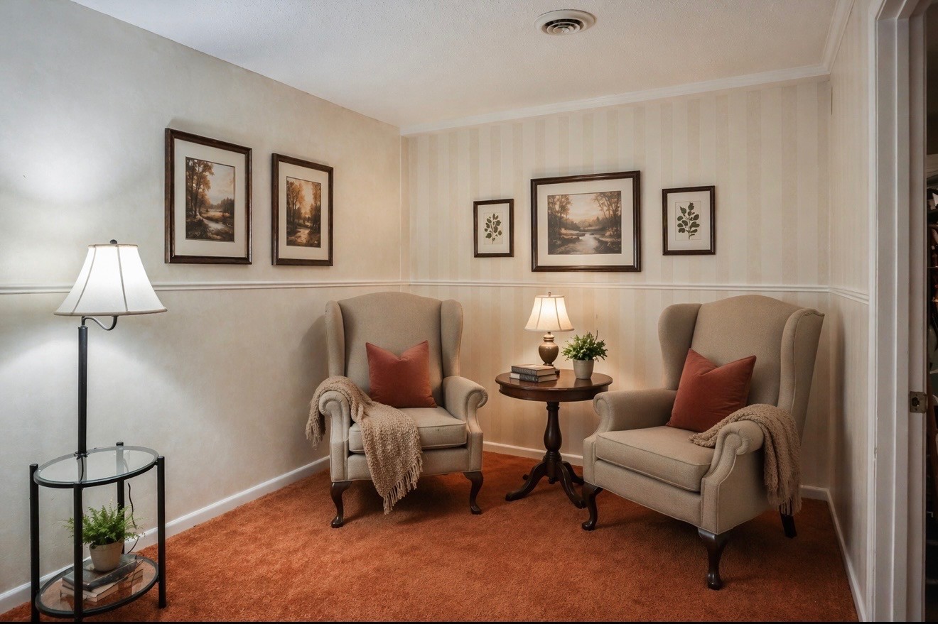 305 Myers Terrace Carthage, TN 37030 - Photo 63 of 75 a living room with furniture and a lamp on table with wooden floor