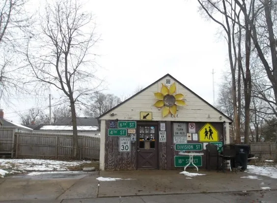 a view of street along with trees