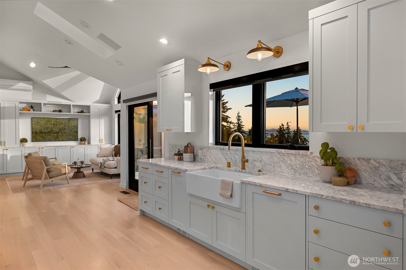 405 Bayside Road Bellingham, WA 98225 - Photo 14 of 40 a bathroom with a granite countertop sink mirror and window