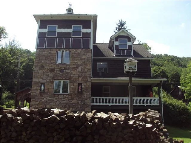 a front view of a house