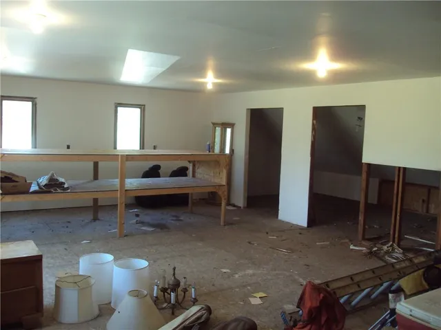 a outdoor dining space with furniture