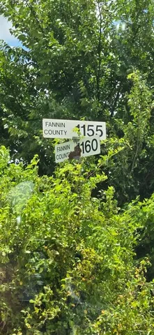 a view of a sign of a tree