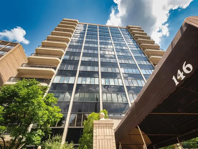 a front view of a building