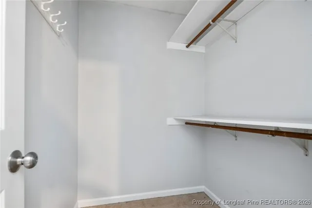 a close up view of racks on the wall