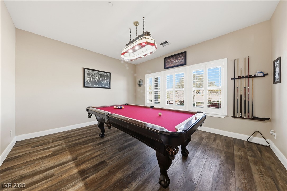 1285 Embry Avenue Moapa, NV 89025 - Photo 23 of 98 Recreation room featuring billiards table and dark wood finished floors