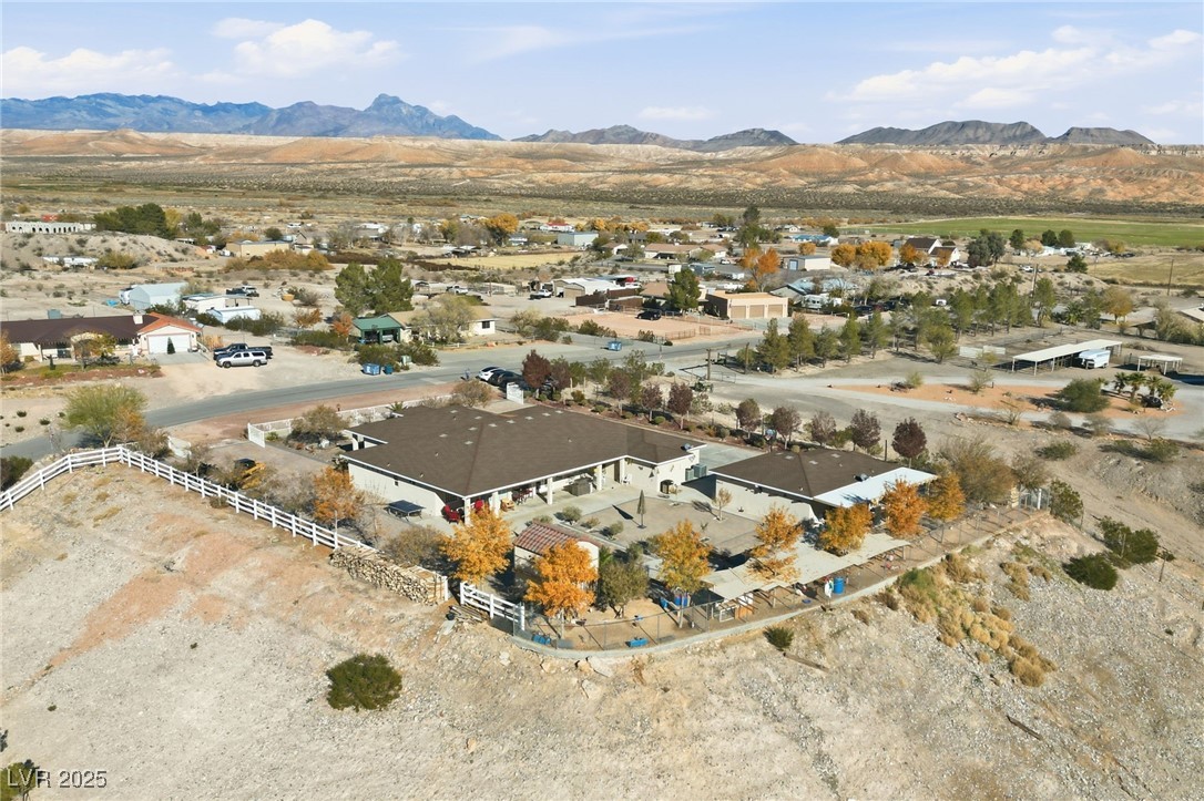1285 Embry Avenue Moapa, NV 89025 - Photo 7 of 98 Aerial view of sparsely populated area with mountains