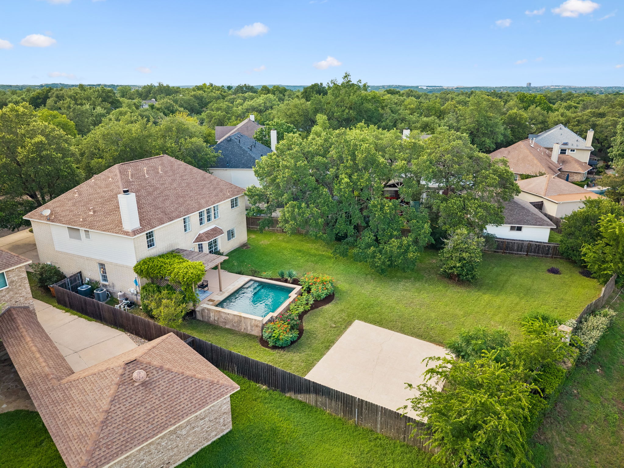6557 Needham Lane Austin, TX 78739 - Photo 34 of 37 Private backyard oasis with no rear neighbors