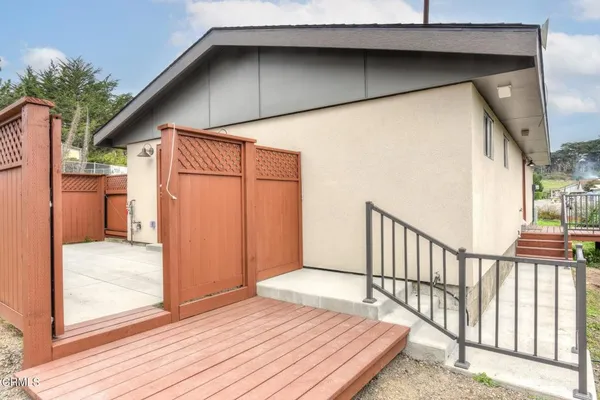 a view of a house with wooden floor