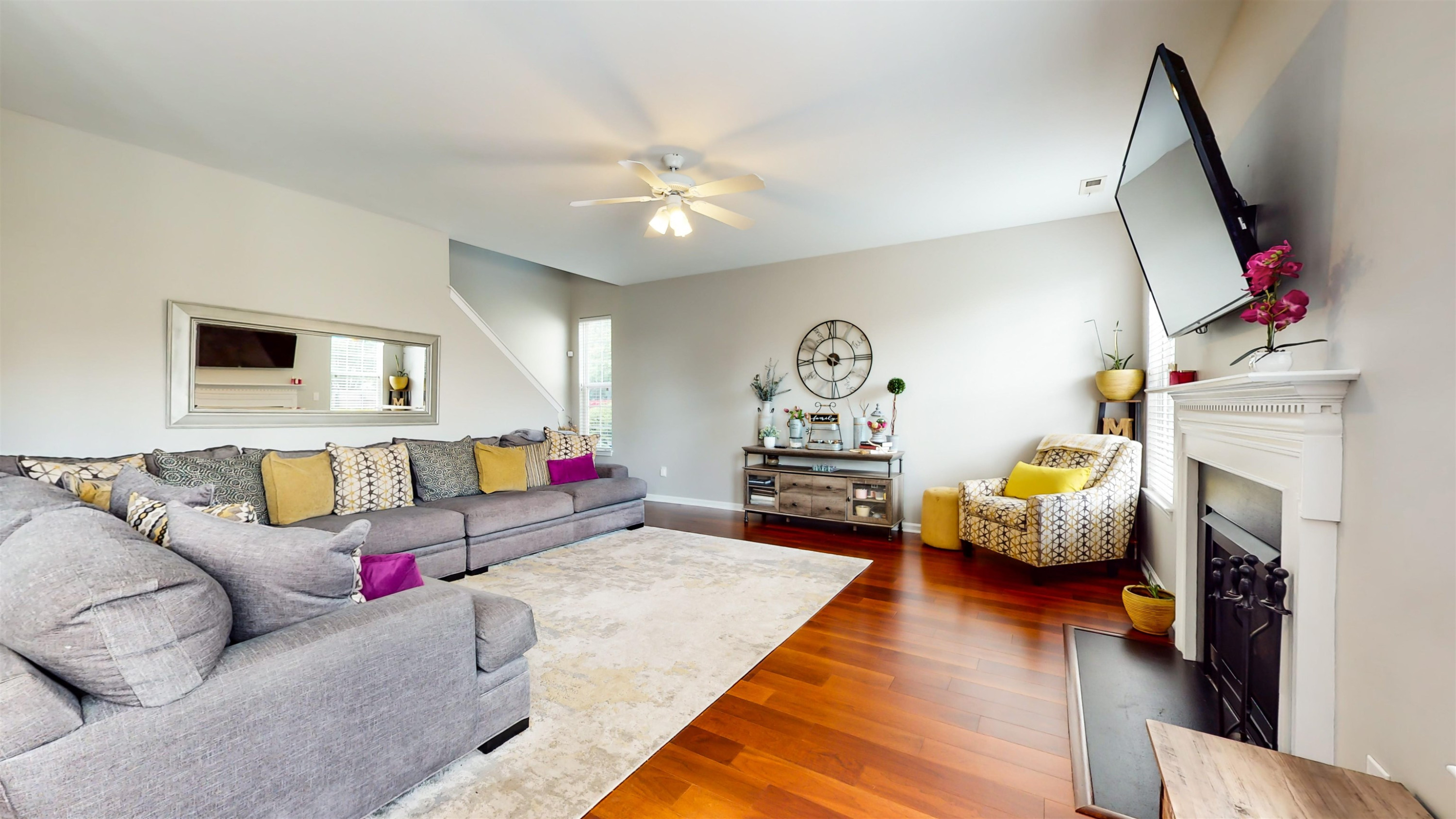 509 Ember Drive Durham, NC 27703 - Photo 10 of 24 a living room with furniture and a wooden floor