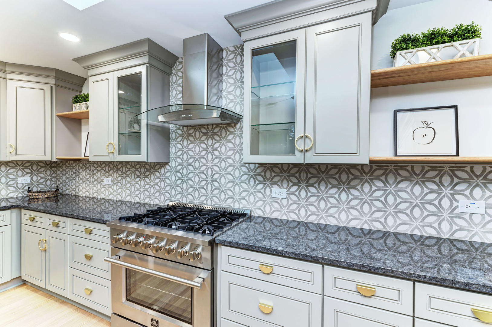 5927 Brookbank Road Downers Grove, IL 60516 - Photo 13 of 38 a kitchen with stainless steel appliances granite countertop a sink and cabinets