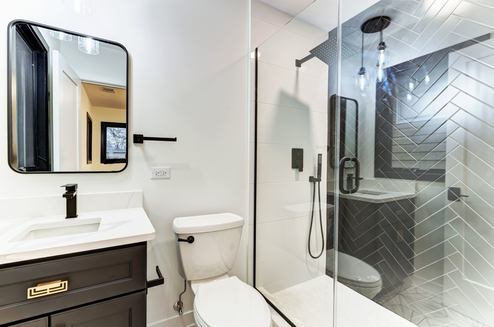5927 Brookbank Road Downers Grove, IL 60516 - Photo 27 of 38 a bathroom with a toilet sink and mirror